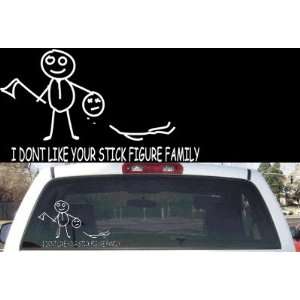  Funny stick figure Murder Car window decal Everything 
