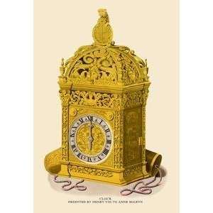  Vintage Art Clock, Presented by Henry VII to Anne Boleyn 