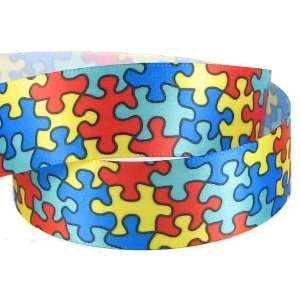   Autism Awareness Satin Ribbon  Jigsaw Puzzle Arts, Crafts & Sewing