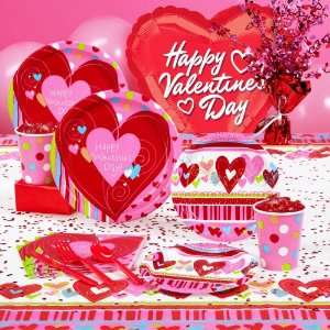    Valentine Happy Heart Swirl Party Pack for 16 Toys & Games