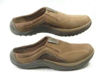   for extreme comfort this pair of earth mules feature ultra soft nubuck