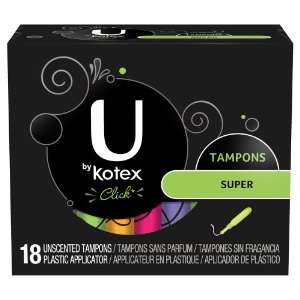  U By Kotex Click Tampons, Super 18 Ea Health & Personal 