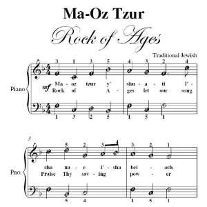  Maoz Tzur Rock of Ages Easy Piano Sheet Music Traditional 