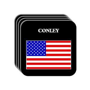  US Flag   Conley, Georgia (GA) Set of 4 Mini Mousepad 