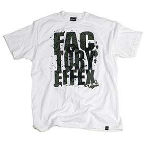  Factory Effex Typeface T Shirt   Medium/White Automotive