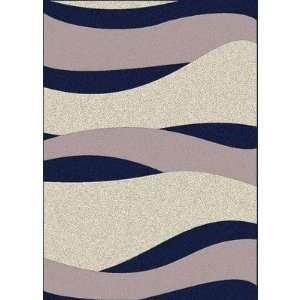  Bella Waves Navy / Pearl Contemporary Rug Color Navy 