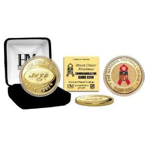  New York Jets BCA 24KT Gold Game Coin