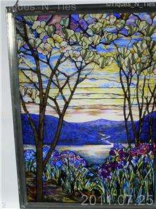 MMA L C Tiffany Stained Favrile Glass Magnolias Irises  
