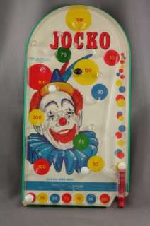 WOLVERINE Toy Tin Litho Jocko Clown Pinball Arcade Game  