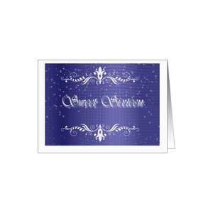  Blue and White Sweet Sixteen Invitation Card Toys & Games