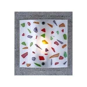  11W Bam Bam Fused Glass Wall Sconce