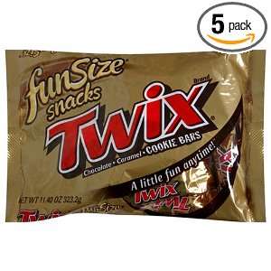 Twix Fun Size Cookie Bar, 11.4 Ounce Bag (Pack of 5)  