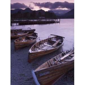 Rowing Boats, Derwent Water, Lake District, Cumbria, England Stretched 