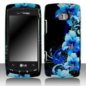 LG Ally VS740 Cell Phone Blue Flower Protective Case Cell 