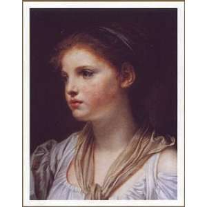  Girl with Blue Ribbon by Jean Baptiste Greuze. Size 0 