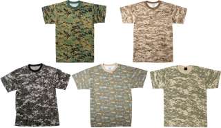 Mens Army Military Digital Camouflage T Shirt  