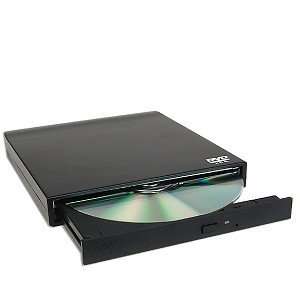  8x USB 2.0 Ultra Slim External DVD ROM Drive (Black 