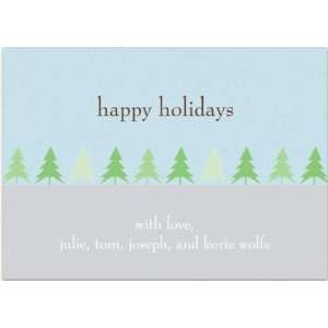  Pastel Pine Trees Blue and Grey Holiday Cards Kitchen 