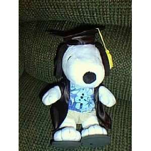 Peanuts Plush Snoopy Graduation Doll in Cap & Gown, Flowered Shirt 