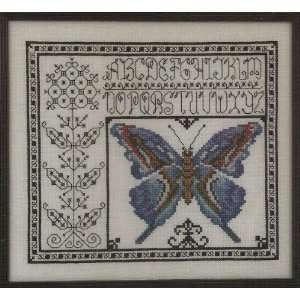  Blue Watercolor Butterfly Cross Stitch Pattern (S 1124 