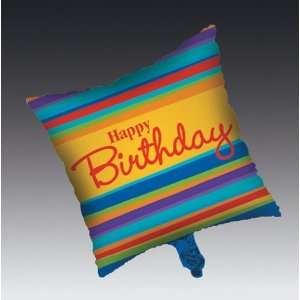  Birthday Stripes 18 Foil Balloon