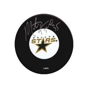  Marty Turco Autographed Puck