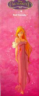 Disney Princess Enchanted Bed Canopy Pink Mesh Net Royal Adorned New 