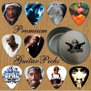  Tupac Shakur Premium Guitar Picks X 10 In Tin (0) Musical 