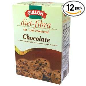 Gullon Diet Fibra Choco Cookies, 8.8 Ounce Boxes (Pack of 12)  