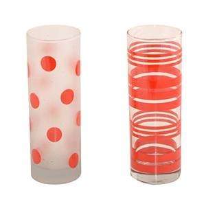    Rayware Red Spots And Stripes Silver 4 Tumb