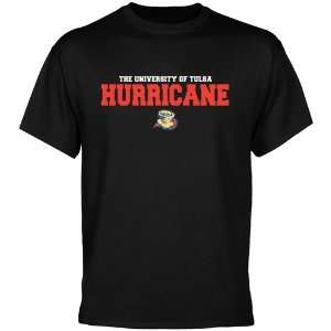  Tulsa Golden Hurricane Black University Name T shirt 