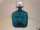 1963 Art deco Blue decanter By Kastrup Holmegaard.