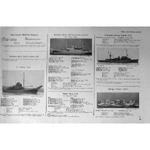   1953 54 Battle Ships Bolster Sioux Molala Waxsaw Tugs