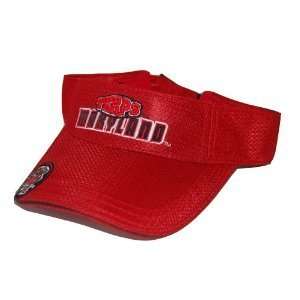 NCAA Maryland Terrapins Polyester College Sun Visor   Red  