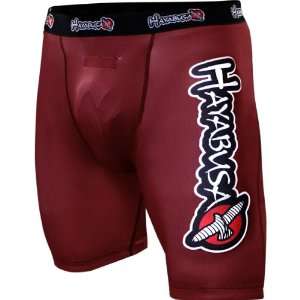  Hayabusa Official MMA Haburi Compression Shorts   Red / X 