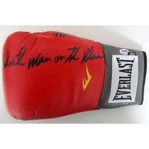 Rare Mike Tyson Signed Red Glove Baddest Man 2 Insc PSA   Autographed 