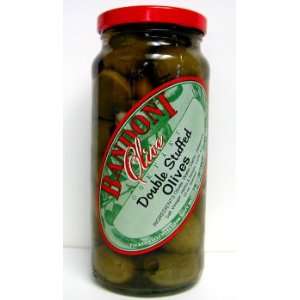 Sicilian Style Double Stuffed Olives 10 Grocery & Gourmet Food