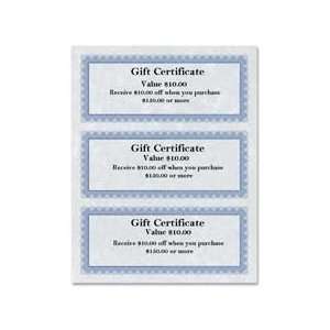 First Base  Gift Certificates,8 1/2x11,24 lb,Regent Certificates,BE 