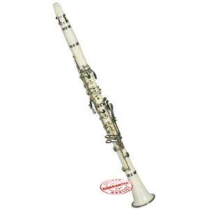  White Student Bb Clarinet with Case, ECLAR WT Musical 