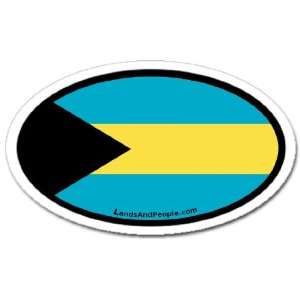  Bahamas Bahamian Flag Car Bumper Sticker Decal Oval 