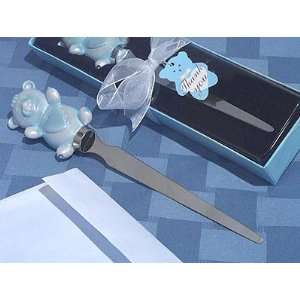  Cute And Cuddly Blue Teddy Bear Letter Opener Favors 