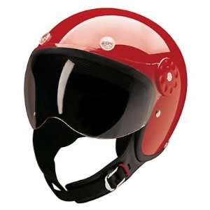  HCI 15 Red Open Face Motorcycle / Scooter Helmet with 