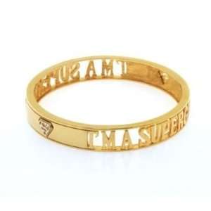  New Noir for DC Comics Gold Super Girl Bangle Bracelet 