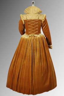 Tudor Style Renaissance or Medieval Dress Handmade from Velvet and 