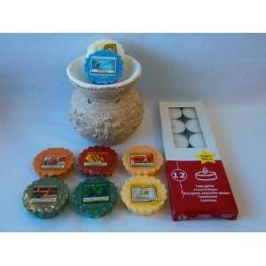  Wax Oil Bruner Gift Set with 8 Yankee Candle Tarts 12 White Tea 