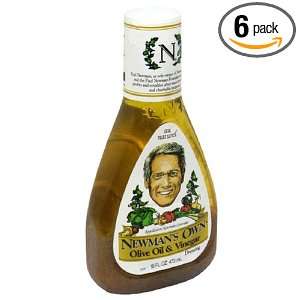 Newmans Own Salad Dressing, Olive Oil & Vinegar, 16 Ounce Bottles 