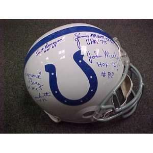  Baltimore Colts Living 5 HOFer Autographed Full Size 