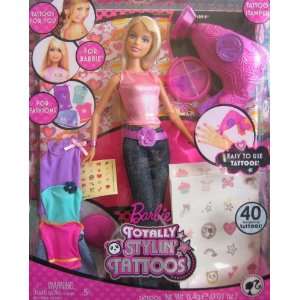  Barbie Totally Stylin Tattoos Doll w Tattoo Stamper, Tattoos 