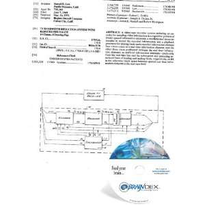 NEW Patent CD for TV BANDWIDTH REDUCTION SYSTEM WITH REDUCED FIELD 