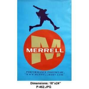  MERRELL Performance Footwear 26x39 Blue Poster 